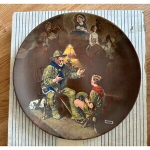 Bradford Exchange Norman Rockwell "The Old Scout" 1990 Collector Plate